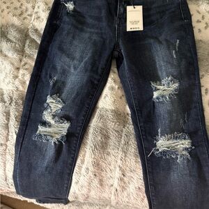 Judy Blue Skinny Distressed Blue Jeans